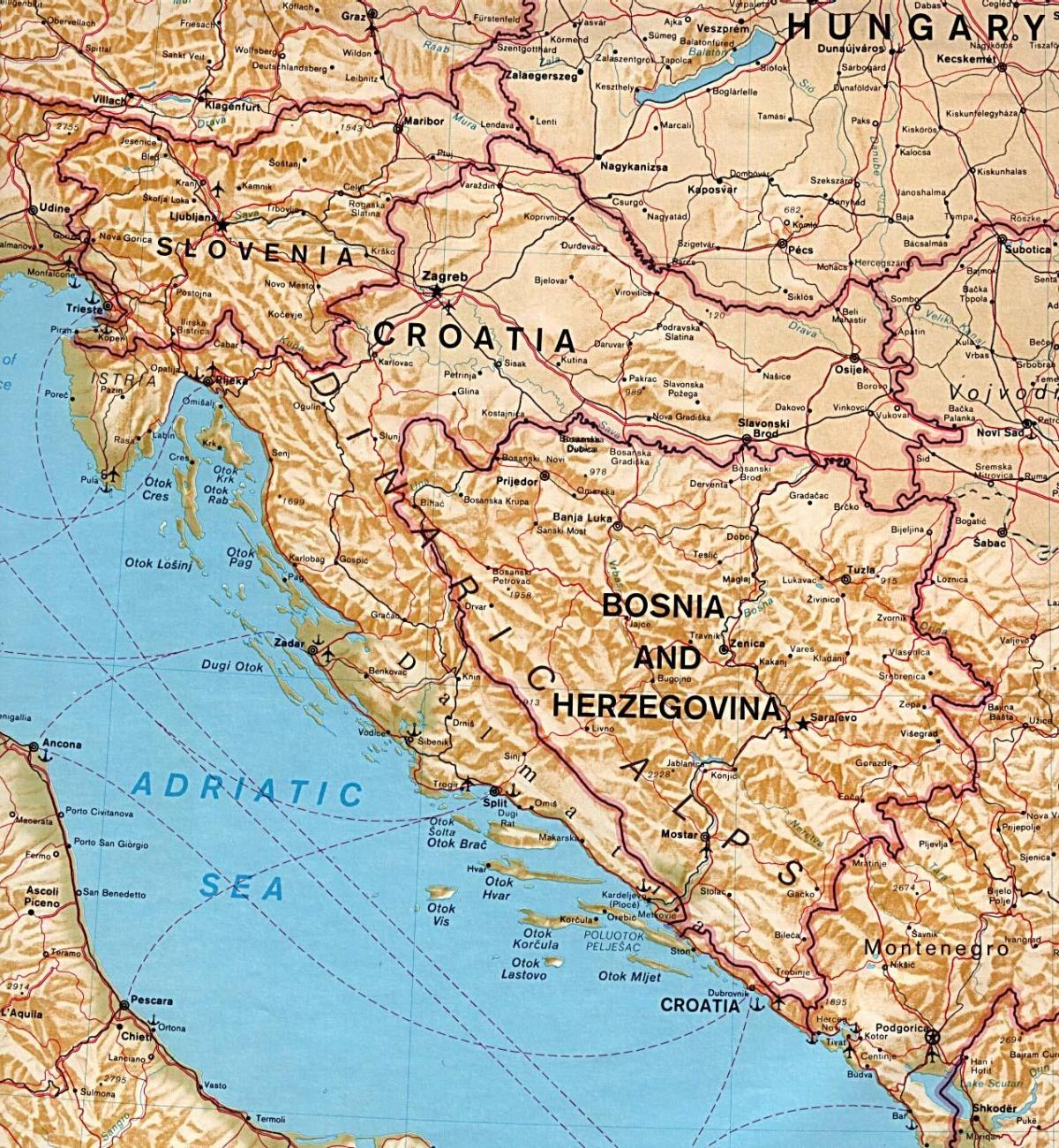 地図のスロヴェニア