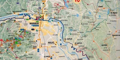 地図のキャンプがスロベニア