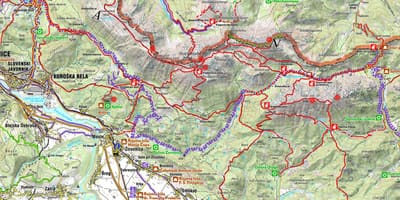 地図のスロヴェニア、アルプス