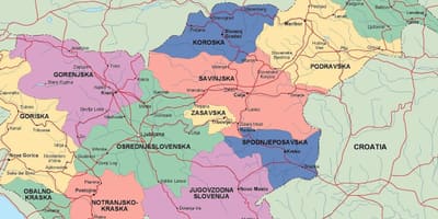 地図のスロヴェニアの政治