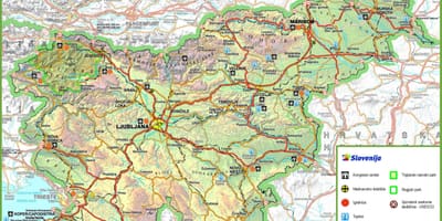 地図のスロヴェニアの道路