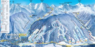 地図のスロヴェニアスキーリゾート