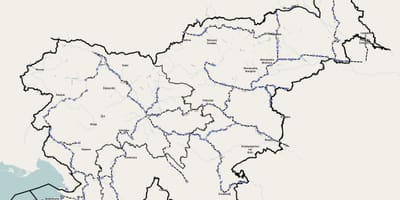 スロベニア鉄道の地図