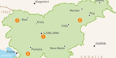 地図のスロヴェニア地域