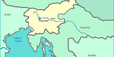 地図のスロヴェニア海岸